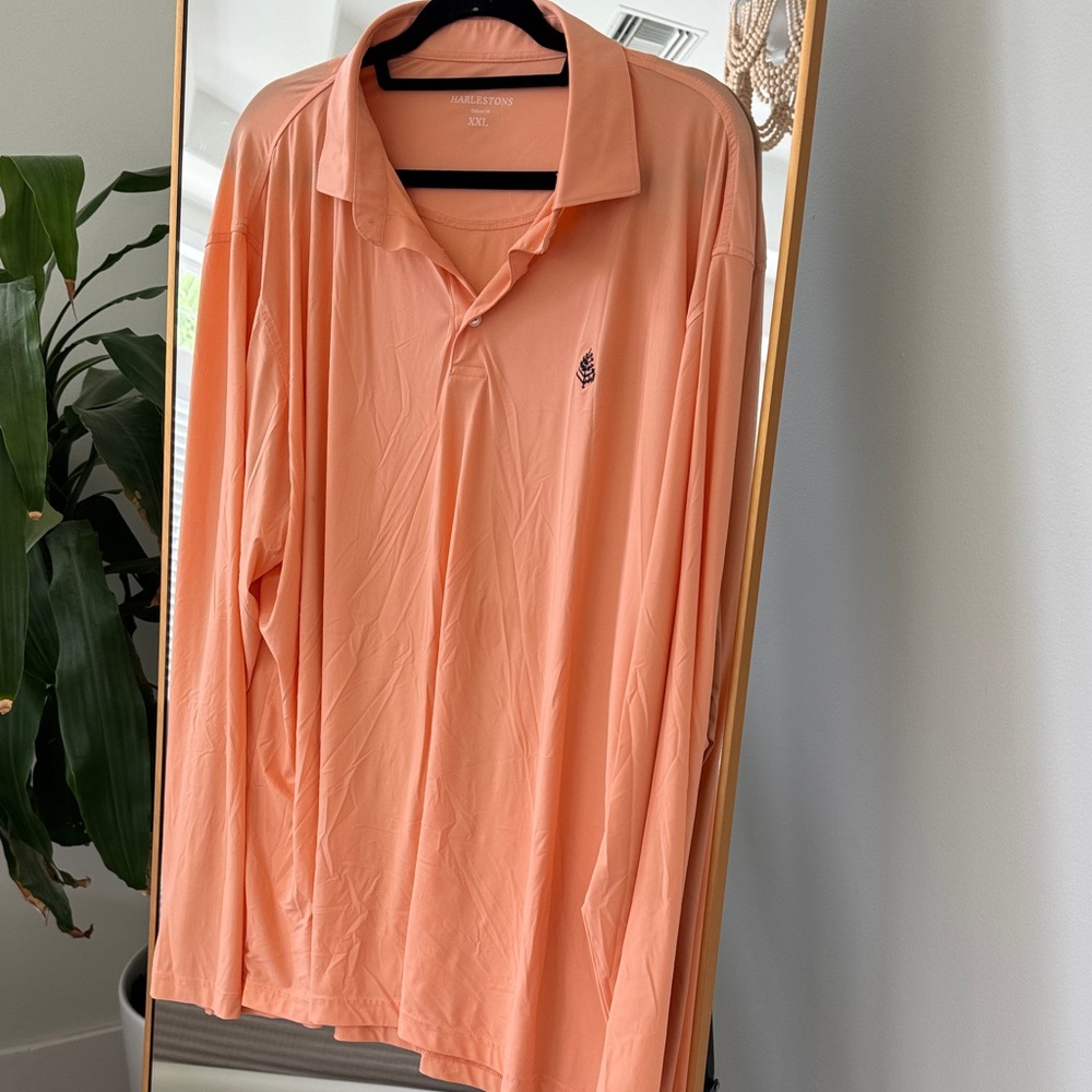 Harelstons x Four Seasons Soft Peach Polo Shirt for Men ultralight weight